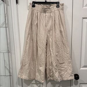 Pilcro from Anthropologie Cream Wide Leg Pants